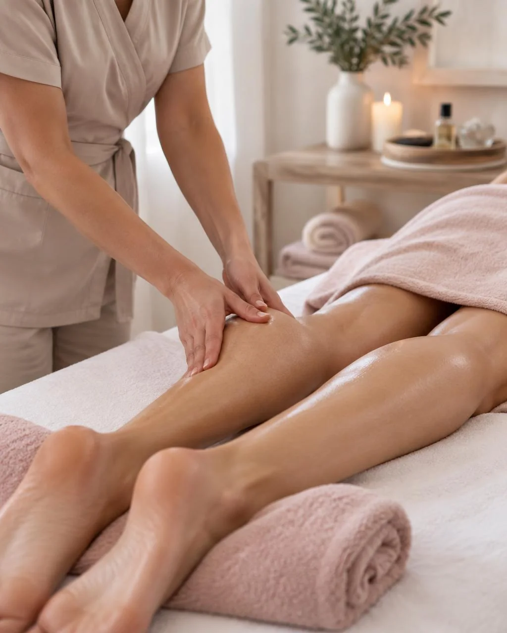 Masaje para piernas cansadas en Marien Skincare Mérida